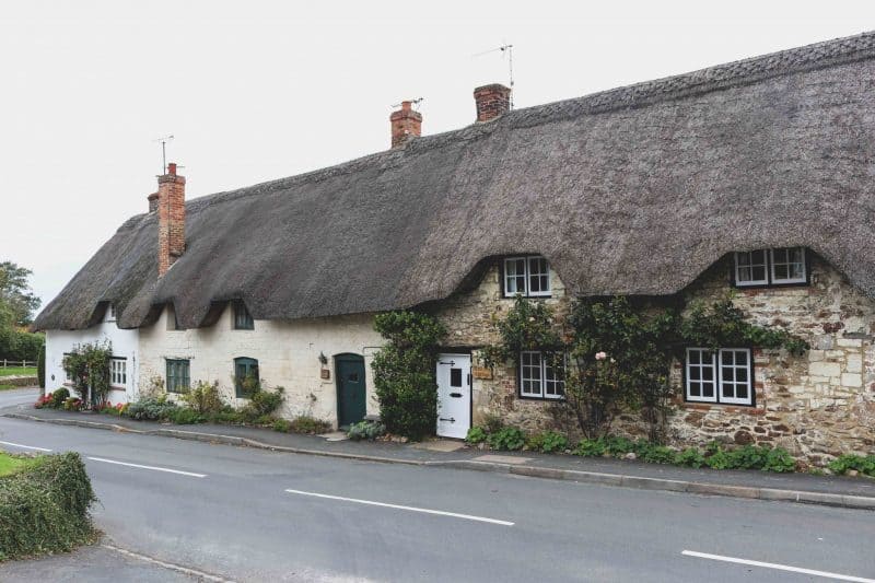 thatched cottages